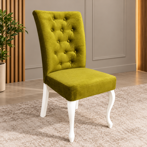 Тапициран трапезен стол Елдорадо класик зелен