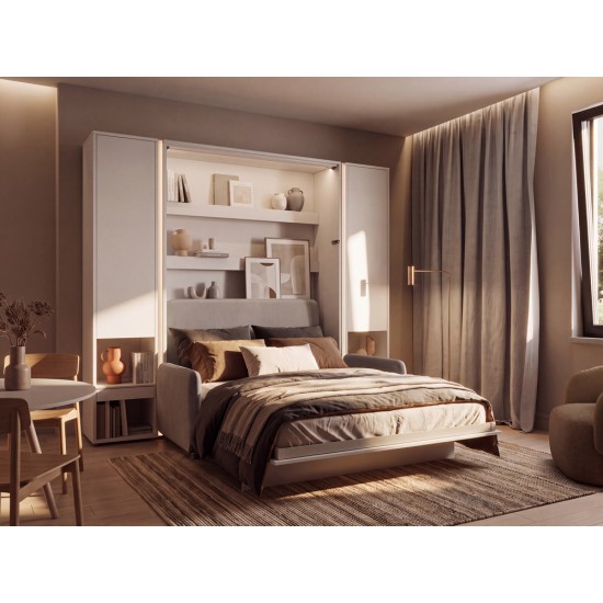 Падащо легло Мърфи BED CONCEPT BC-01 вертикално 140/200 бял