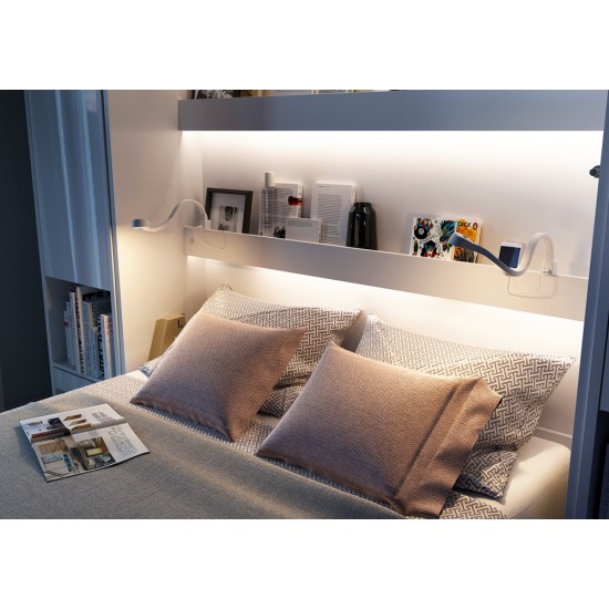 Падащо легло Мърфи BED CONCEPT BC-01 вертикално 140/200 сиво