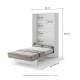 Падащо легло Мърфи BED CONCEPT BC-02p вертикално 120/200 бяло гланц