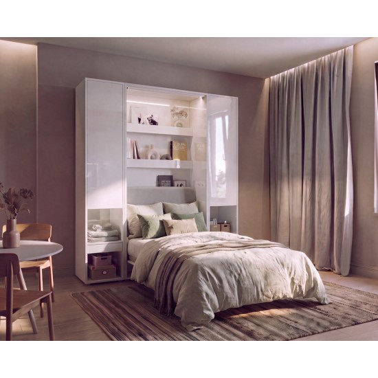 Падащо легло Мърфи BED CONCEPT BC-03p вертикално 90/200 бяло гланц
