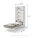 Падащо легло Мърфи BED CONCEPT BC-03p вертикално 90/200 бяло гланц