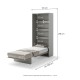 Падащо легло Мърфи BED CONCEPT BC-03 вертикално 90/200 сиво