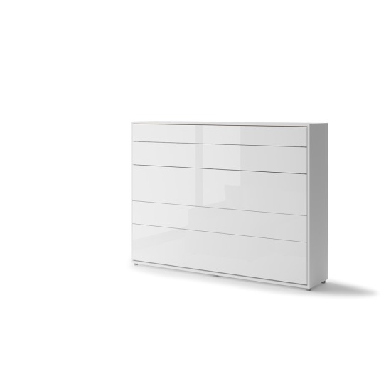 Падащо легло  Мърфи BED CONCEPT BC-04p хоризонтално 140/200 бяло гланц