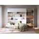 Падащо легло  Мърфи BED CONCEPT BC-04p хоризонтално 140/200 бяло гланц