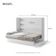 Падащо легло  Мърфи BED CONCEPT BC-04p хоризонтално 140/200 бяло гланц