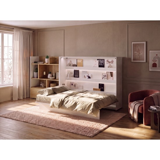 Падащо легло Мърфи BED CONCEPT BC-04 хоризонтално 140/200 бял