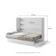 Падащо легло Мърфи BED CONCEPT BC-04 хоризонтално 140/200 бял