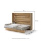 Падащо легло Мърфи BED CONCEPT BC-04 хоризонтално 140/200 дъб артисан
