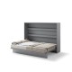 Падащо легло Мърфи BED CONCEPT BC-04 хоризонтално 140/200 сиво