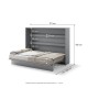 Падащо легло Мърфи BED CONCEPT BC-04 хоризонтално 140/200 сиво