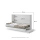 Падащо легло Мърфи BED CONCEPT BC-05 хоризонтално 120/200 бяло