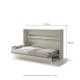 Падащо легло  Мърфи BED CONCEPT BC-05 хоризонтално 120/200 кашмир