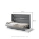 Падащо легло Мърфи BED CONCEPT BC-05 хоризонтално 120/200 сиво