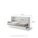 Падащо легло Мърфи BED CONCEPT BC-06p хоризонтално 90/200 бяло гланц