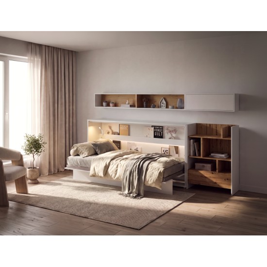 Падащо легло Мърфи BED CONCEPT BC-06 хоризонтално 90/200 бяло