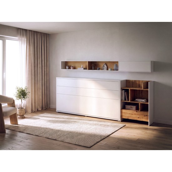Падащо легло Мърфи BED CONCEPT BC-06 хоризонтално 90/200 бяло