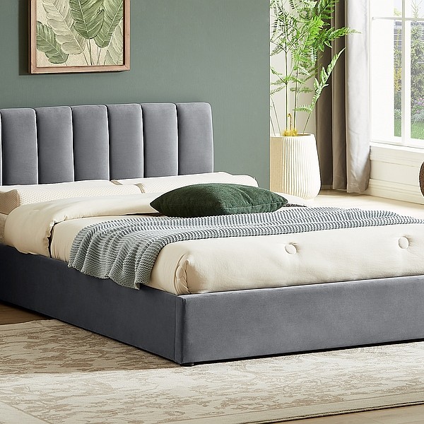 Тапицирано легло Монреал/ Montreal Velvet 120/ 200 сиво