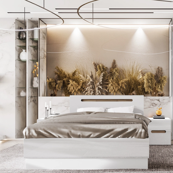 Легло с нощни шкафчета Luxory 160/200