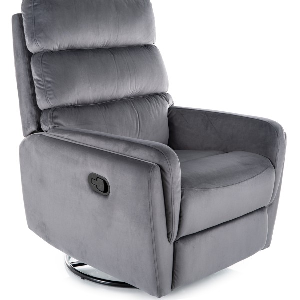 Разтегателен Фотьойл с функция люлка Аргос/Argos Velvet сив
