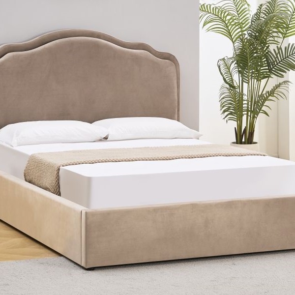 Тапицирано легло Флоренция/ Florencja Velvet 160/200 тъмнобежово