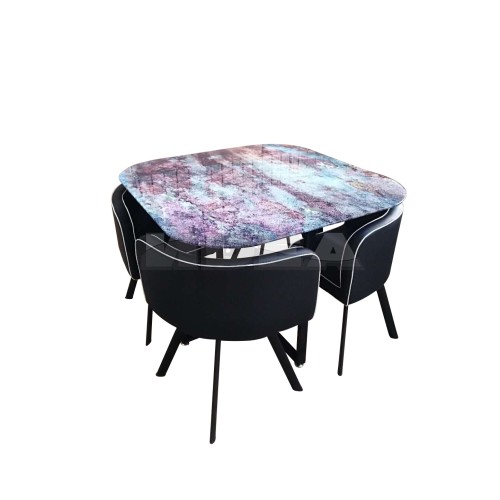 Комплект Трапезна маса и столове Мели сет Ръсти/ Meli Set Rusti